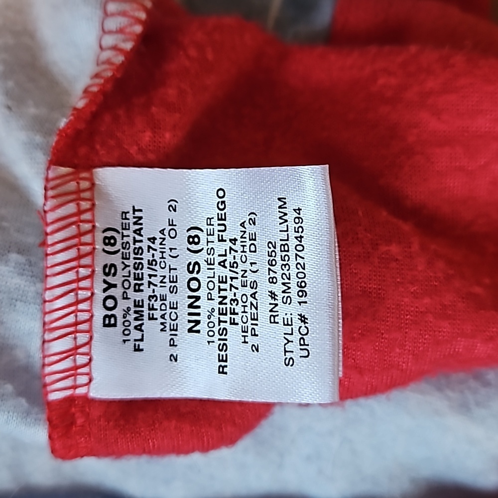 Marvel Spider-Man 2pc Pajamas Boys Size 8 - Picture 11 of 11